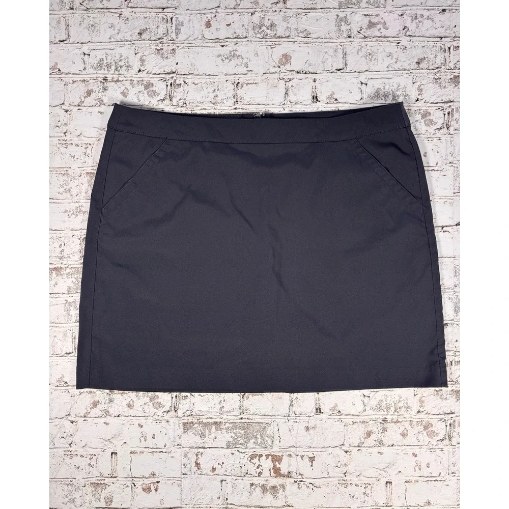 Womens PGA Tour Black Golf Skirt Skort Size 12 Polyester Spandex